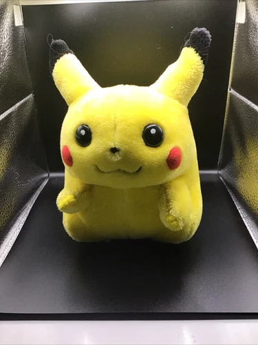 Pokemon Pikachu Plush Toy Early Retro Tomy Vintage CHONKY No Sound nice shape!