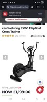 Cardiostrong EX60 Elliptical Cross Trainer/Stepper Black
