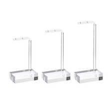 3Pcs Clear Acrylic Earring Display Stand Set for Jewelry Storage and Photography