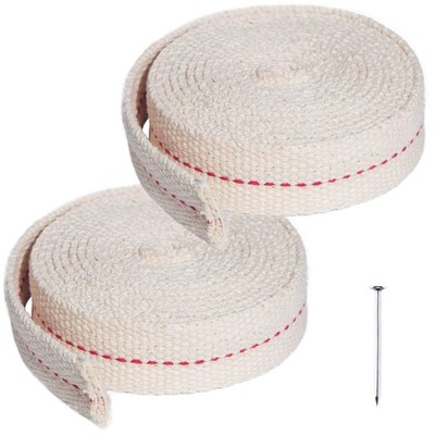 Flat Cotton Wick, 2 Rolls/13 Feet - 3/4 Inch Lantern Wick for Kerosene &...