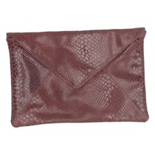 Gharani Strok, Clutch, Damen, Lila, Schlangenhaut, 29, 1, 20 cm #CgR