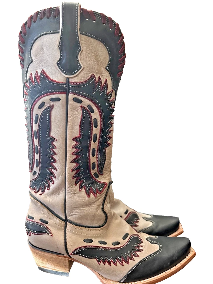 Botas para mujer Freebird Wayne en color topo talla múltiple 10 cuero occidental vaquera Foto 3 de 4