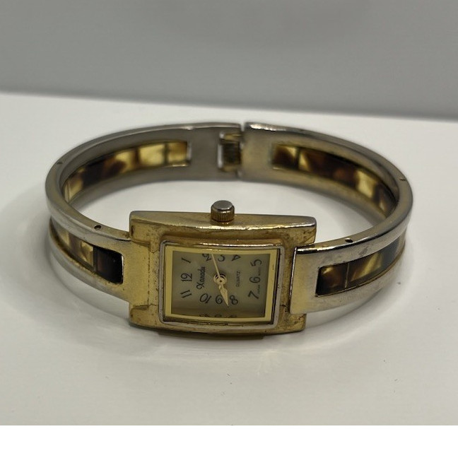 Xanadu Womens Quartz Bangle Watch Gold Silver Stainless Steel Cream Dial Dress