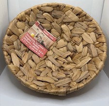 5 Round NWT Water Hyacinth Woven Gorgeous Decorative Storage Baskets-Salon-Spa-