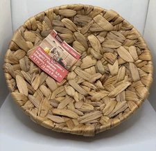 5 Round NWT Water Hyacinth Woven Gorgeous Decorative Storage Baskets-Salon-Spa-