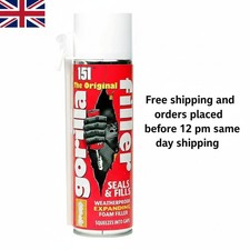 GORILLA FILLER EXPANDING FOAM GAP FOR AIRTIGHT SEALS CRACKS WATERPROOF 500ML