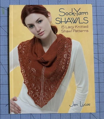 Sock-Yarn Shawls: 15 Lacy Knitted Shawl Patterns by Jennie Lucas - Image 1 of 4