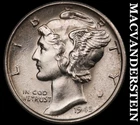 1945-S Mercury Dime- Full Split Bands Choice Gem Brilliant Unc++++ Luster #i2028