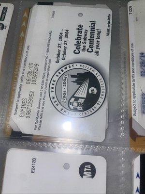 #ad 2005 Metro Card Very Rare With Birthday Certificate On The Back For 1904 To 2004 $200.00