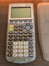 Texas Instruments TI-83 Plus Silver Ed. Clear Graphing Calculator w/Cover RETRO