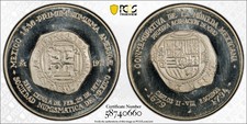 MEDALLA DE PLATA MÉXICO 1971 SOCIEDAD NUMISMÁTICA GROVE 1103a - 8 Escudo - PCGS SP66
