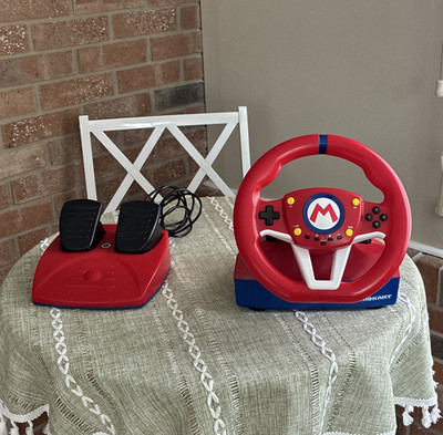 Mario Kart Racing Wheel Pro Deluxe w/ Pedals Wired USB for Nintendo Switch