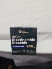 Reus Research NAD+ Nicotinamide Riboside 900mg W/ Resveratrol 80 Caps Exp 10/26