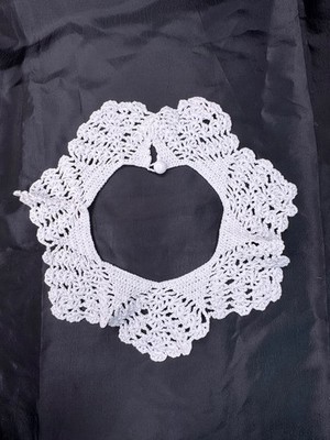 Vintage Cotton White Crocheted Child's Detachable Dress Collar
