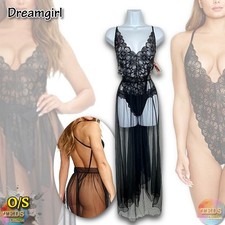 Dreamgirl Women's XL Lace Teddy & Sheer Wraparound Skirt 2pc Lingerie Set 10996