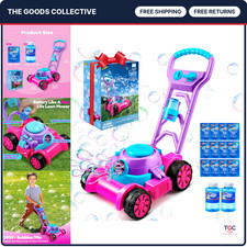Bubble Lawn Mower Toy for Toddlers - Spill-Proof Bubble Machine, Outdoor Fun