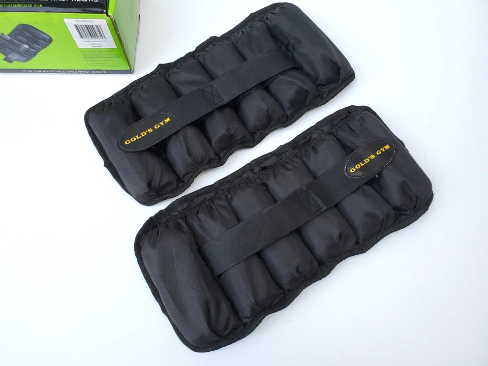 Gold's Gym Ajustable Tobillo Muñeca Pesas 10 LB Par (2) 5 lb En Caja Foto 2 de 4