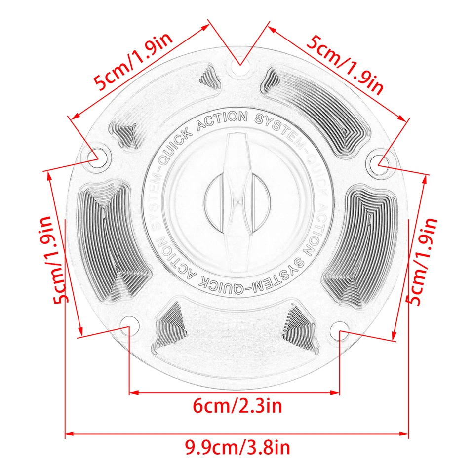CNC Keyless Gas Fuel Tank Cap Cover Fit For Honda CB500F CB500R CB500X CB650F/R - Image 2 of 4