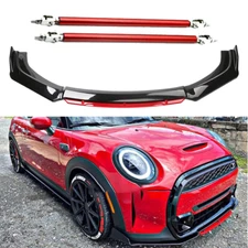 Front Bumper Lip Body Kit Splitter Spoiler Glossy Black Red For Mini Cooper