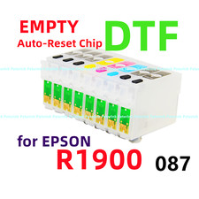 Empty Refillable Ink Cartridge Stylus Photo R1900 Printer T087 87 DTF Printing 