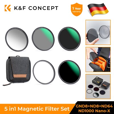 K&F CONCEPT Magnetic Filter Set Nano X GND8,ND8,ND64,ND1000 mit Magnetischer