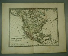 Johann Georg Justus Perthes: Karte Amerika original um 1850 (75702)