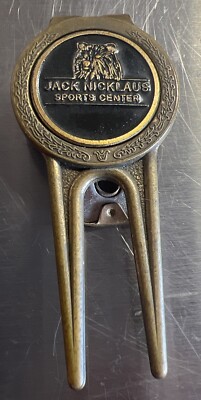 VINTAGE BRASS NICKLAUS SPORTS CENTER GOLF DIVOT TOOL REPAIR CLIP