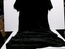 Michael Kors Short Sleeves Black Velvet Dress size small Faint Gold Sparkles