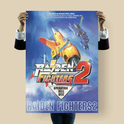 Raiden Fighters 2 Arcade Poster   Operation Hell Dive   Seibu Kaihatsu Print