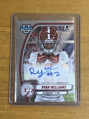 2024 Topps Bowman Chrome U Ryan Williams Auto #PA-RWI