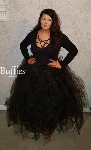 Long Tutu Black Purple Red Tulle Maxi 