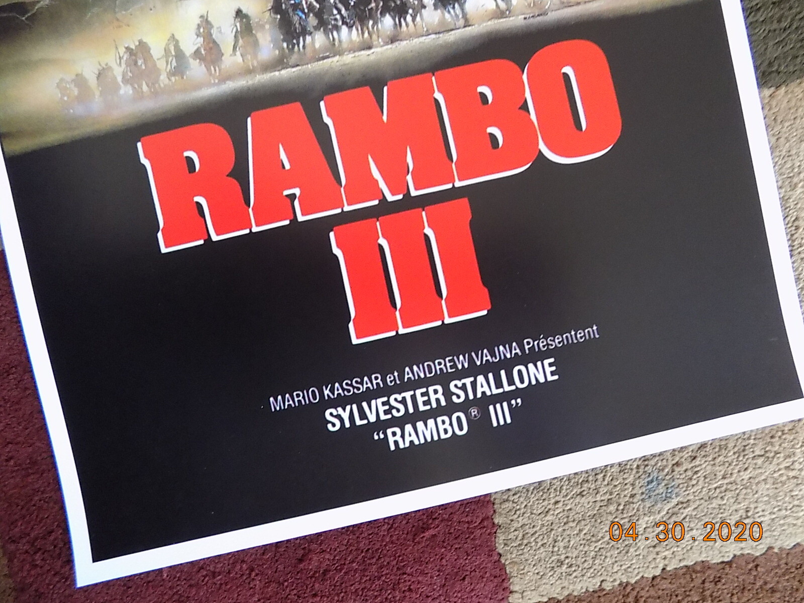 Rambo Sign 1988 Rambo III Movie Poster 11x17 Sylvester Stallone John Rambo | eBay
