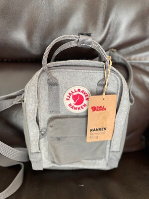 BRAND NEW Fjallraven Kanken Re-Wool Sling Bag, Granite Grey 