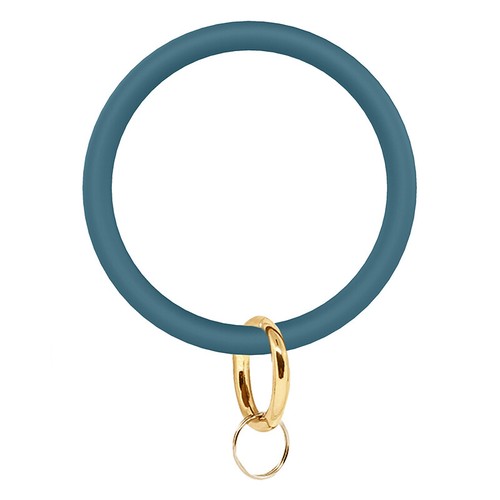Key Ring Wristlet Keychain Silica Gel Bracelet Keychain Silicone Wristband Round - Picture 11 of 31
