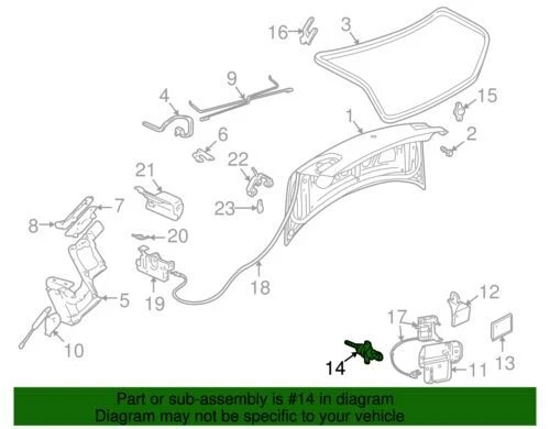Cilindro de bloqueo Sunfire genuino GM 1995-2005 Chevrolet Pontiac Cavalier 15822407 Foto 2 de 2