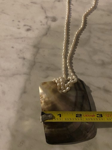 Vintage 14kt Yellow Gold & Biwa Pearl Necklace Very Rare And Pretty - Picture 12 of 16
