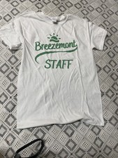 vintage Breezemont Camp STAFF TEE Made USA S T shirt Gildan Single Stitch