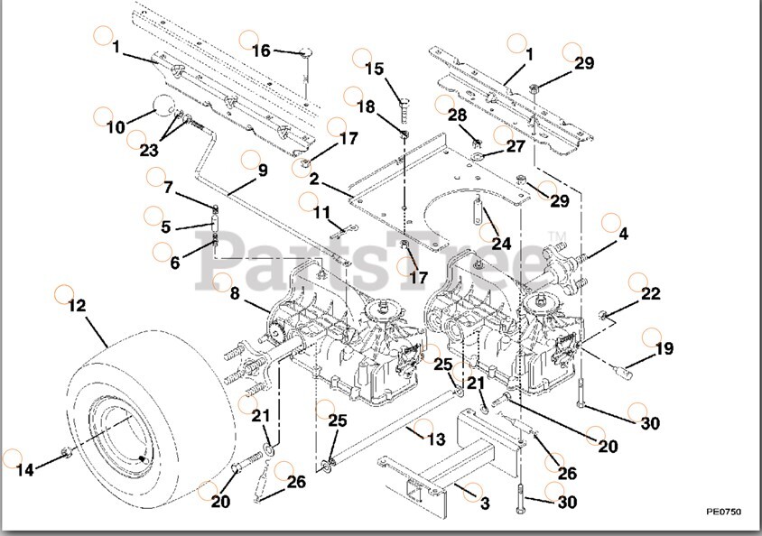 Transaxle Parts From Gravely ZT1640 Mower | eBay