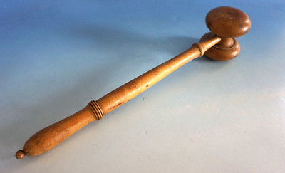Alter Fleischhammer Fleischklopfer Holz Klopfer Holzhammer um 1920  (F025-453)