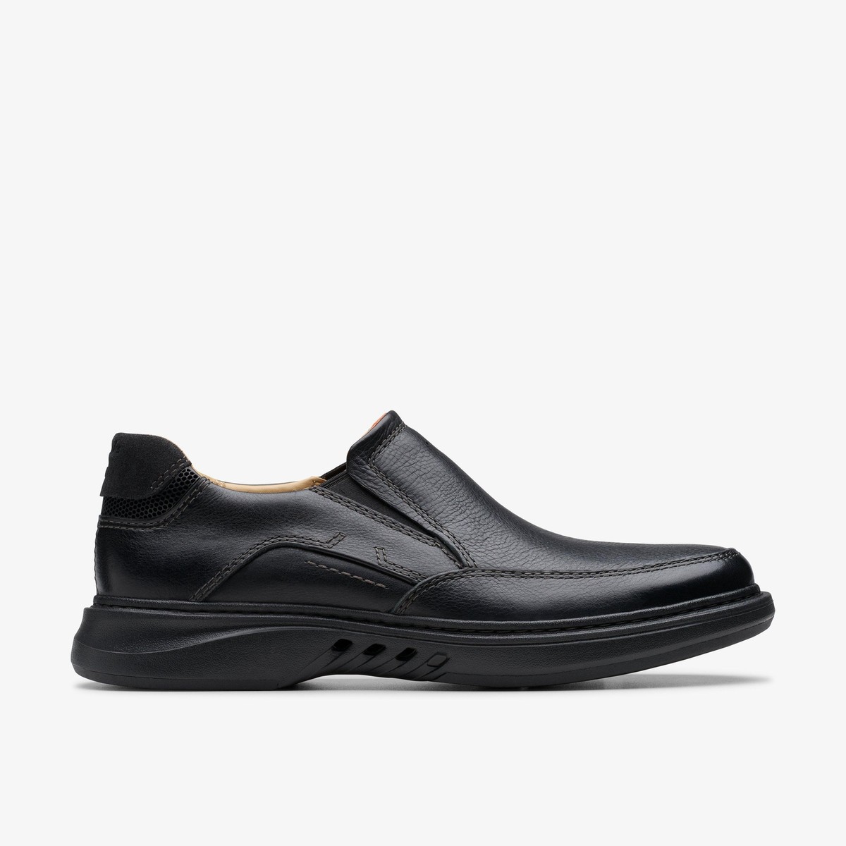 Men\'s Clark wallabee step Black Leather Shoes Clarks Originals Wallabee | Black Leather | 26155514-BLK main image 3