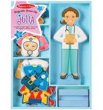 Melissa  Doug Julia Magnetic Dress-Up Wooden Doll Pretend Play Set 25 pcs Doc