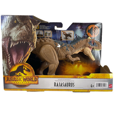 Jurassic World Roar Strikers Rajasaurus Dinosaur Action Figure w/Roaring Sound