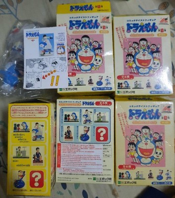 5pcs Epoch Character Goods Doraemon Comic Tist Figure Box Set unused Part 1