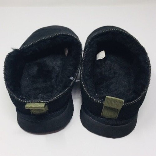 The original Deerfoams Woman’s Slippers US 8.5 BoxY black suede Sherpa Lined - Picture 3 of 6