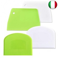 Aifuda, Set di 4 raschietti per impasto in plastica, per alimenti, pasticceria,