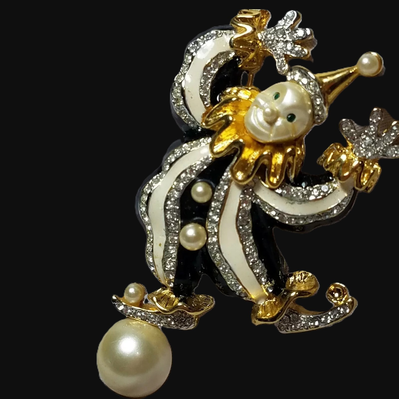 KJL KENNETH J. LANE Enamel Jeweled Balancing Clow… - image 10