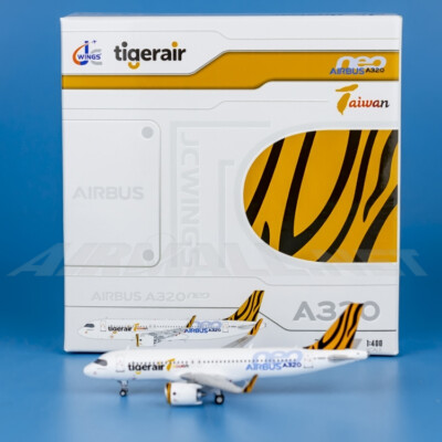 1:400 JC Wings Tigerair Taiwan Airbus A320neo Diecast Aircraft