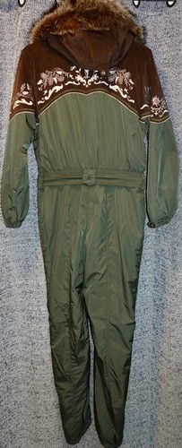 BOGNER SPORT SKI Ultrasuade SUIT w/Fur Trimmed Hood Size 14 LONG USA - Picture 5 of 8