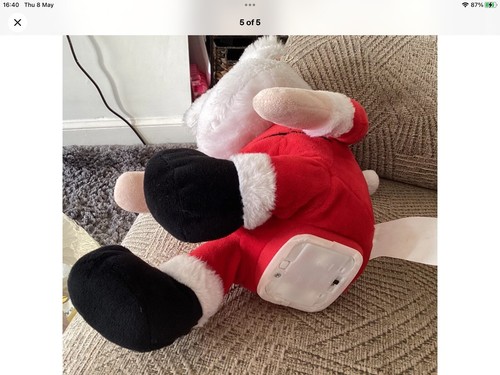 musical animated santa figure christmas 11” We Wish You A Merry Xmas - Picture 5 of 5