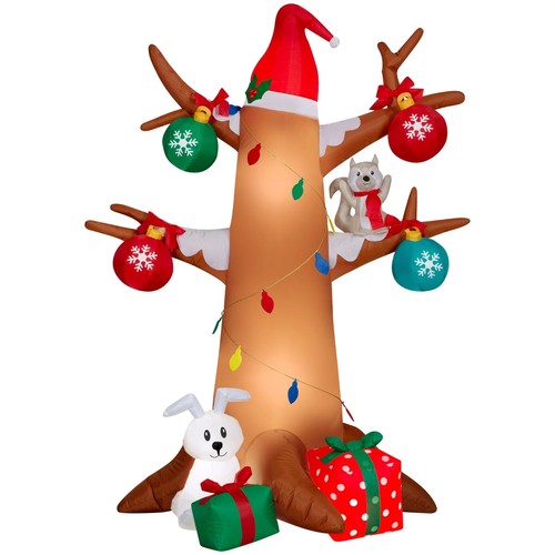 Inflables soplados por aire para vacaciones Navidad 6 pies árbol de invierno bosque conejo - Imagen 3 de 7